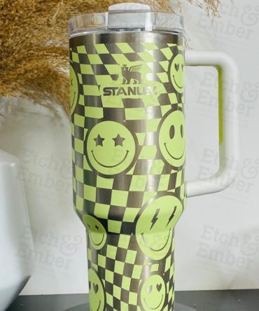 Checkered Smile Custom Stanley Quencher 40Oz Stainless Steel Tumbler