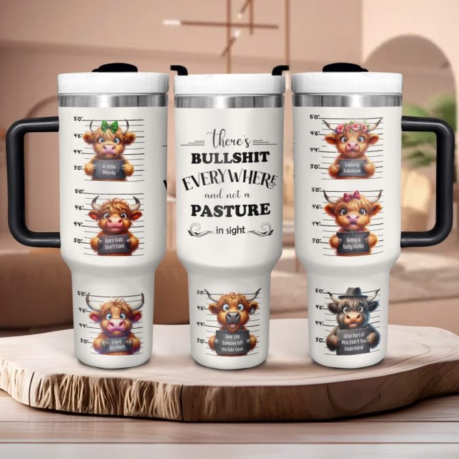 Cheeky Cows Custom Stanley Quencher 40Oz Stainless Steel Tumbler With Handle