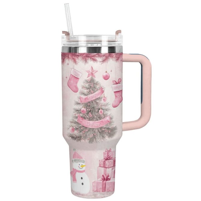 Cheer Christmas Custom Stanley Quencher 40Oz Stainless Steel Tumbler With Handle