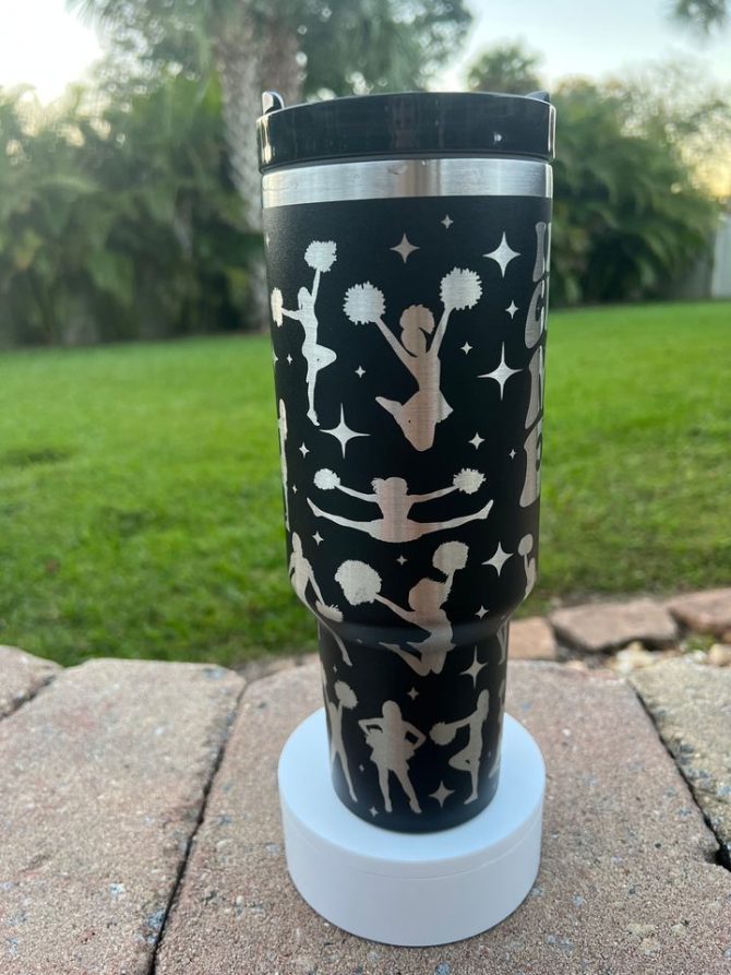 Cheer Mom Custom Stanley Quencher 40Oz Stainless Steel Tumbler - Image 4