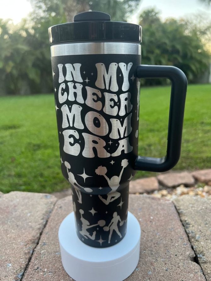 Cheer Mom Custom Stanley Quencher 40Oz Stainless Steel Tumbler - Image 3
