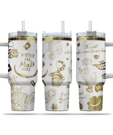 Cheshire Cat Cartoon Custom Stanley Quencher 40Oz Stainless Steel Tumbler