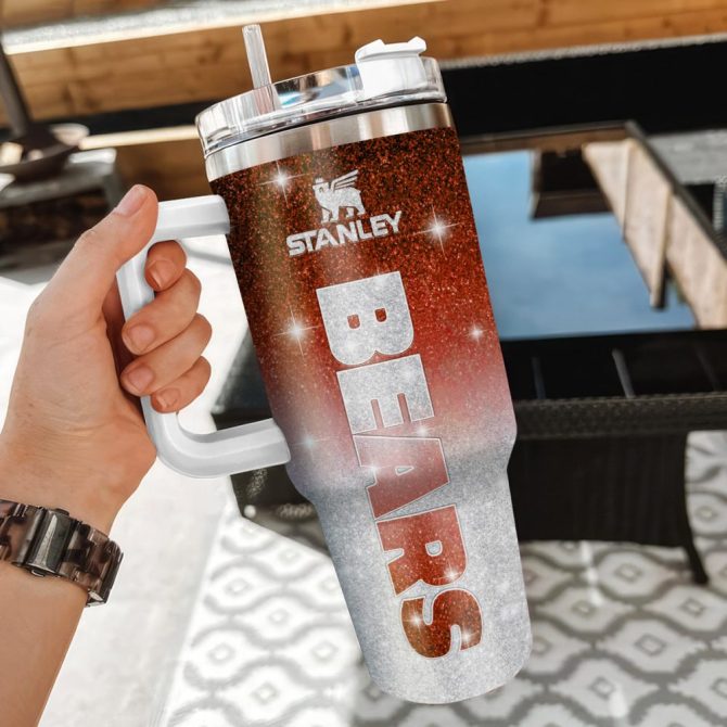 Chicago Bears Nfl Custom Stanley Quencher 40Oz Stainless Steel Tumbler With Handle - Image 3