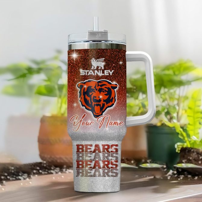Chicago Bears Nfl Custom Stanley Quencher 40Oz Stainless Steel Tumbler With Handle - Image 2