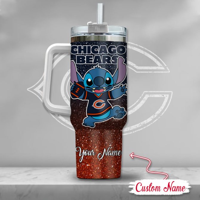 Chicago Bears Nfl Custom Stanley Quencher 40Oz Stainless Steel Tumbler With Handle - Image 3