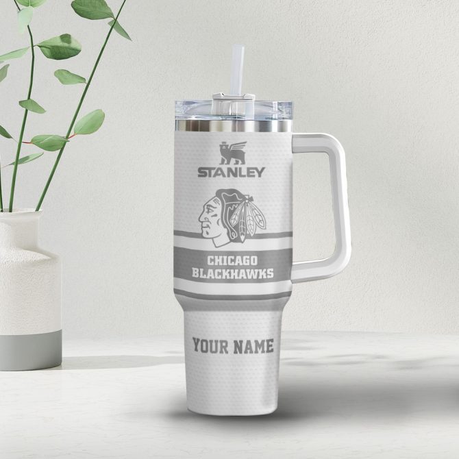 Chicago Blackhawks Nhl Custom Stanley Quencher 40Oz Stainless Steel Tumbler - Image 4