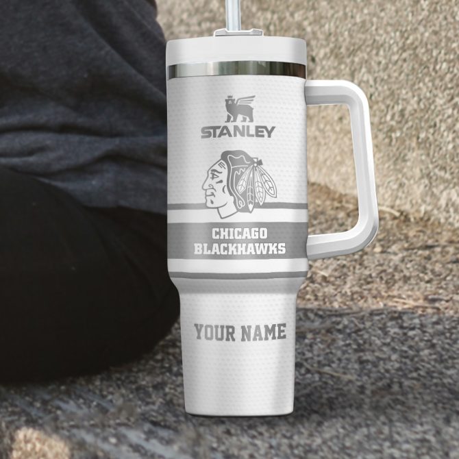 Chicago Blackhawks Nhl Custom Stanley Quencher 40Oz Stainless Steel Tumbler - Image 3