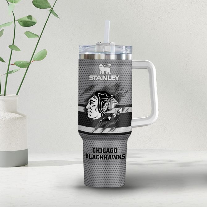 Chicago Blackhawks Nhl Custom Stanley Quencher 40Oz Stainless Steel Tumbler - Image 4