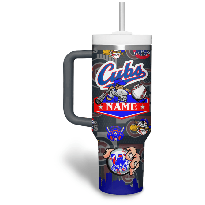 Chicago Cubs Mlb Custom Stanley Quencher 40Oz Stainless Steel - Image 4