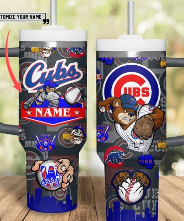 Chicago Cubs Mlb Custom Stanley Quencher 40Oz Stainless Steel
