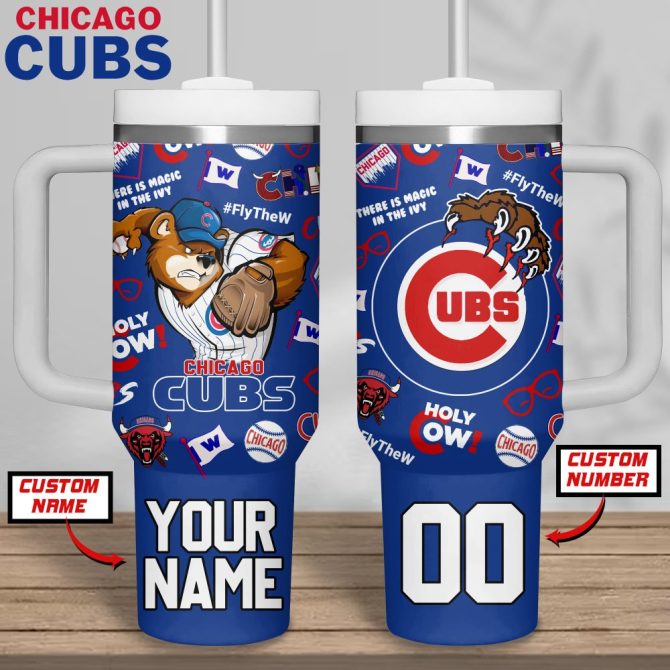Chicago Cubs Mlb Custom Stanley Quencher 40Oz Stainless Steel - Image 3