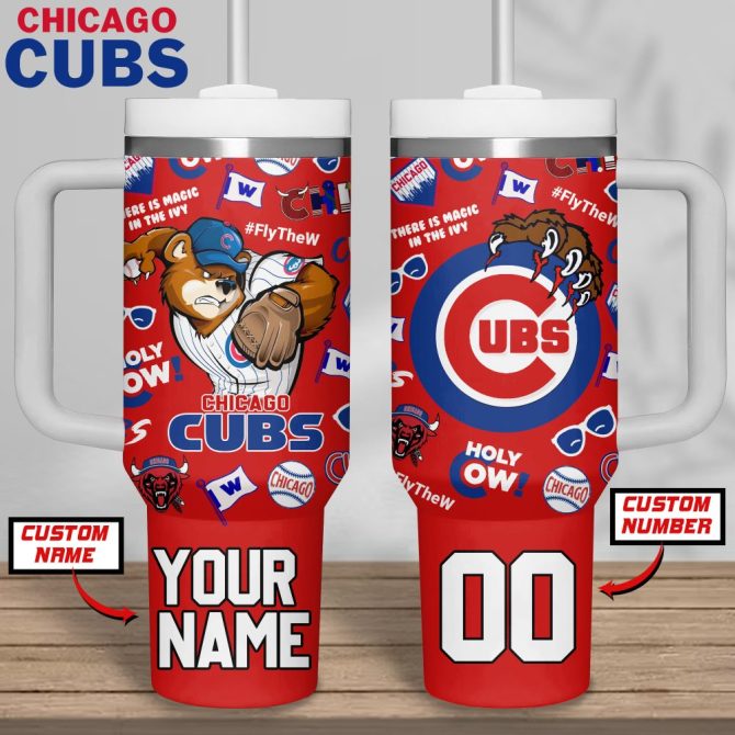 Chicago Cubs Mlb Custom Stanley Quencher 40Oz Stainless Steel - Image 2
