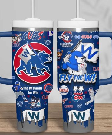 Chicago Cubs Mlb Custom Stanley Quencher 40Oz Stainless Steel Tumbler