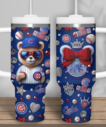 Chicago Cubs Mlb Custom Stanley Quencher 40Oz Stainless Steel Tumbler