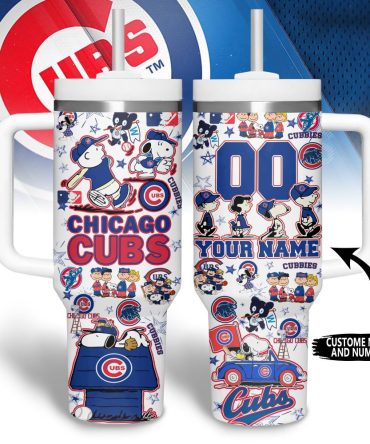 Chicago Cubs Mlb Custom Stanley Quencher 40Oz Stainless Steel Tumbler