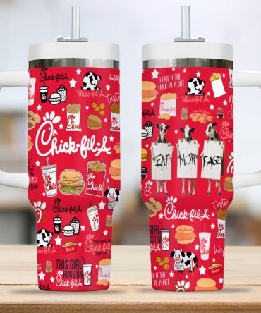 Chick-Fil-A Food Custom Stanley Quencher 40Oz Stainless Steel Tumbler