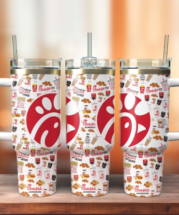 Chick-Fil-A Food Custom Stanley Quencher 40Oz Stainless Steel Tumbler With Handle
