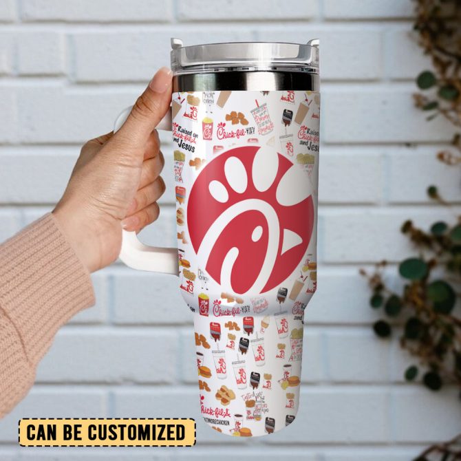 Chick-Fil-A Food Custom Stanley Quencher 40Oz Stainless Steel Tumbler With Handle - Image 3