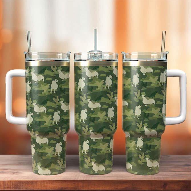 Chicken Camo Custom Stanley Quencher 40Oz Stainless Steel Tumbler With Handle