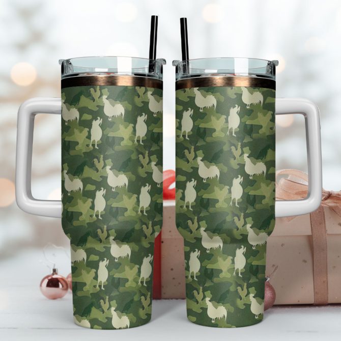 Chicken Camo Custom Stanley Quencher 40Oz Stainless Steel Tumbler With Handle - Image 4
