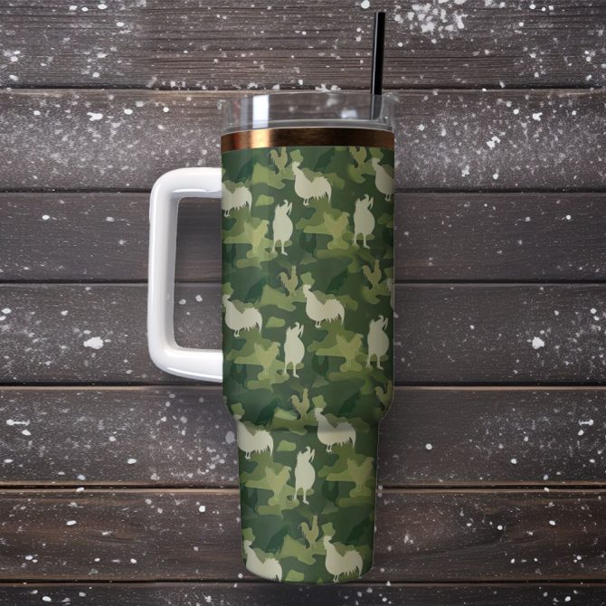 Chicken Camo Custom Stanley Quencher 40Oz Stainless Steel Tumbler With Handle - Image 2