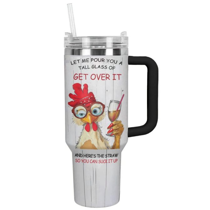 Chicken Custom Stanley Quencher 40Oz Stainless Steel Tumbler With Handle - Image 2