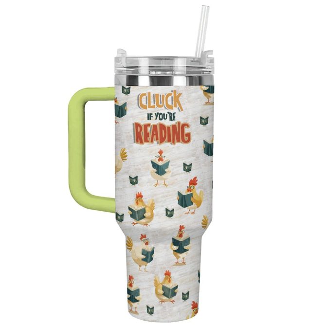 Chicken Custom Stanley Quencher 40Oz Stainless Steel Tumbler With Handle - Image 2