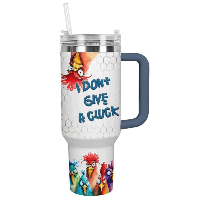 Chicken Custom Stanley Quencher 40Oz Stainless Steel Tumbler With Handle
