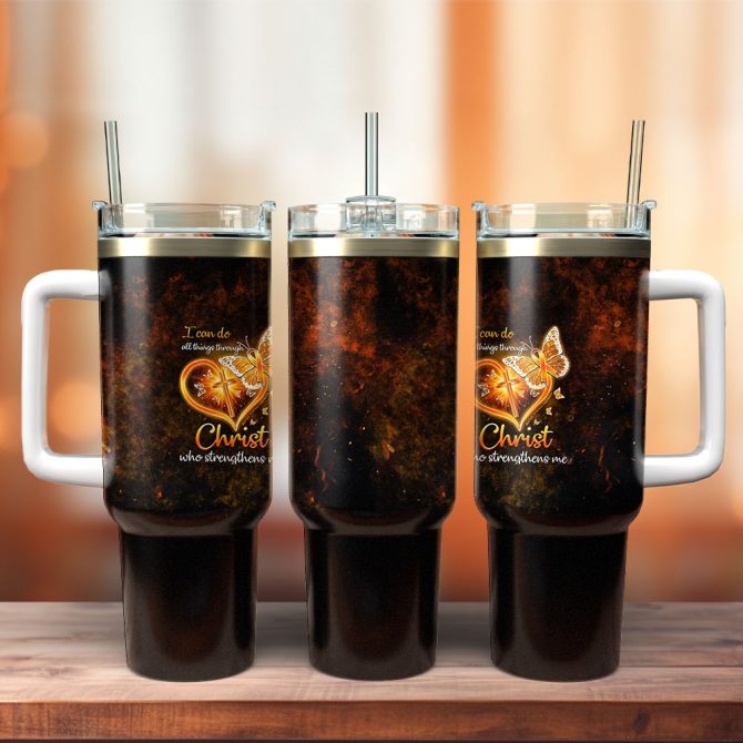 Christian Custom Stanley Quencher 40Oz Stainless Steel Tumbler With Handle