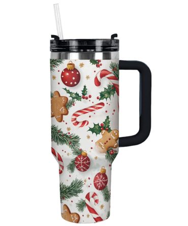 Christmas Candy Gorgeous Custom Stanley Quencher 40Oz Stainless Steel Tumbler With Handle