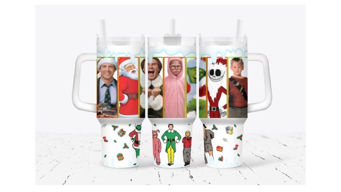 Christmas Funny Movie Tv Series Custom Stanley Quencher 40Oz Stainless Steel Tumbler With Handle