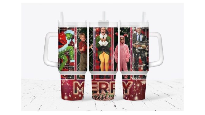 Christmas Funny Movie Tv Series Custom Stanley Quencher 40Oz Stainless Steel Tumbler With Handle