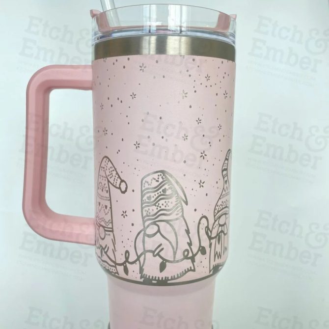 Christmas Gnomes Custom Stanley Quencher 40Oz Stainless Steel Tumbler - Image 5