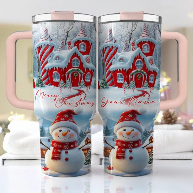 Christmas Snowman #8217;S Sweet Retreat Custom Stanley Quencher 40Oz Stainless Steel Tumbler With Handle - Image 2