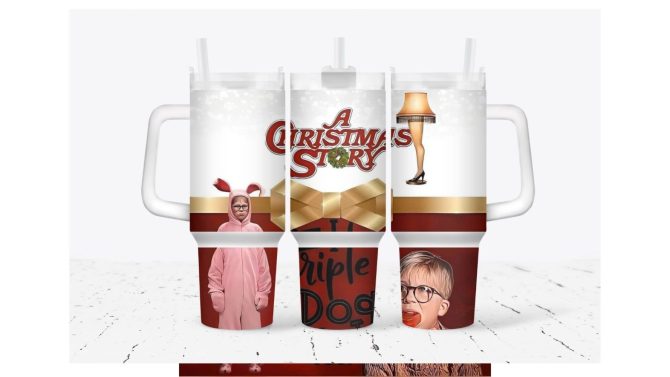 Christmas Story Tv Series Custom Stanley Quencher 40Oz Stainless Steel Tumbler With Handle