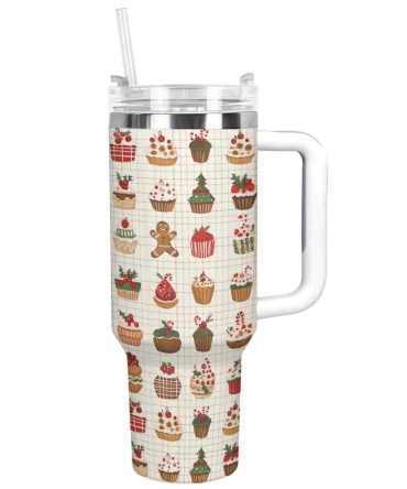 Christmas Sweets Custom Stanley Quencher 40Oz Stainless Steel Tumbler With Handle