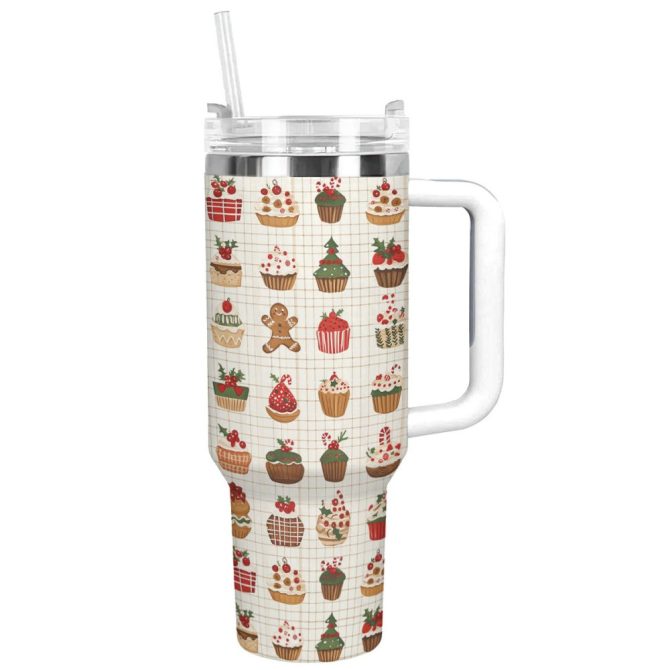 Christmas Sweets Custom Stanley Quencher 40Oz Stainless Steel Tumbler With Handle