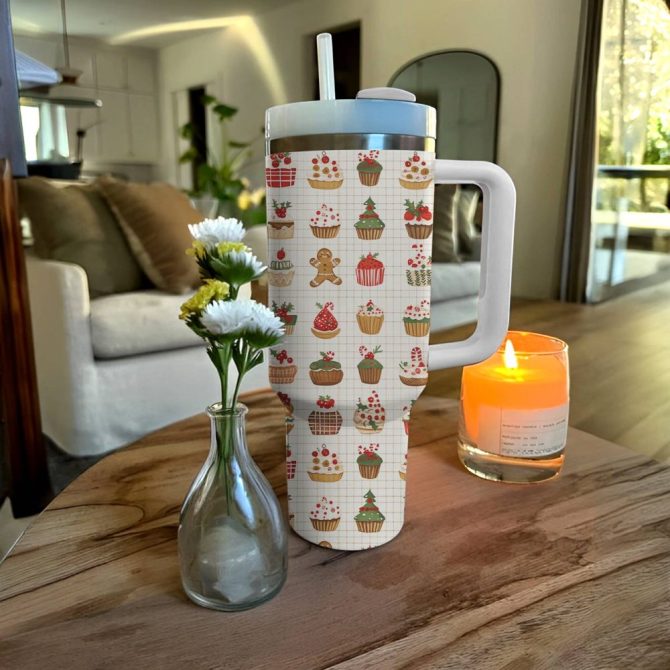 Christmas Sweets Custom Stanley Quencher 40Oz Stainless Steel Tumbler With Handle - Image 2