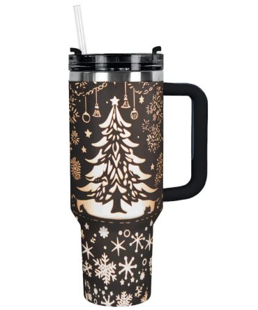 Christmas Tree Custom Stanley Quencher 40Oz Stainless Steel Tumbler With Handle