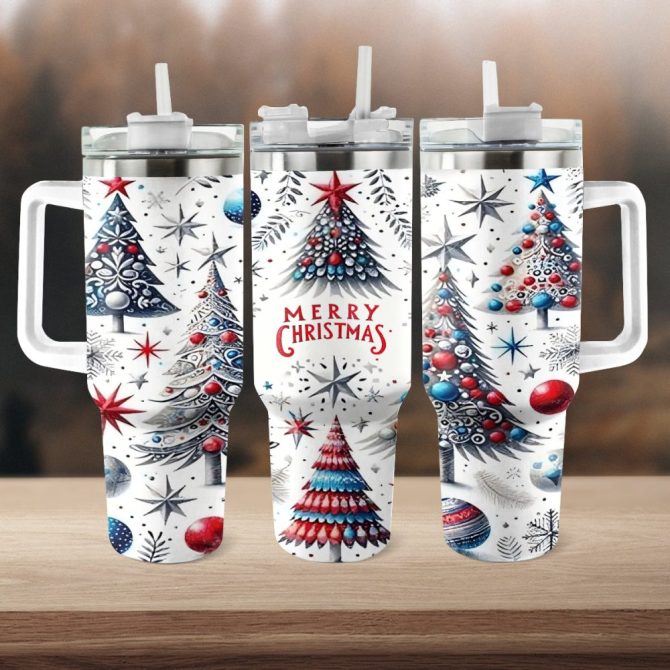 Christmas Tree Magic Custom Stanley Quencher 40Oz Stainless Steel Tumbler With Handle - Image 3