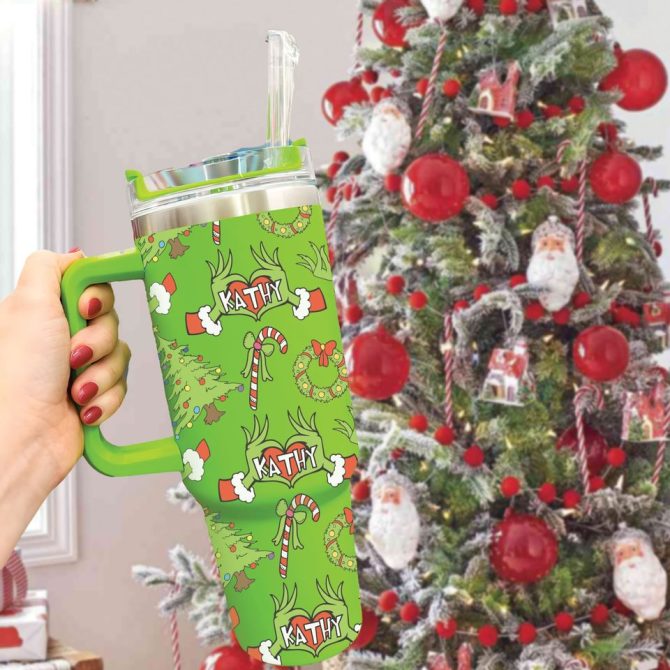 Christmas Trees Custom Stanley Quencher 40Oz Stainless Steel Tumbler