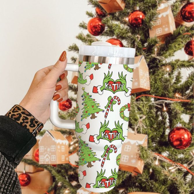 Christmas Trees Custom Stanley Quencher 40Oz Stainless Steel Tumbler