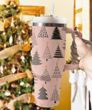 Christmas Trees Custom Stanley Quencher 40Oz Stainless Steel Tumbler
