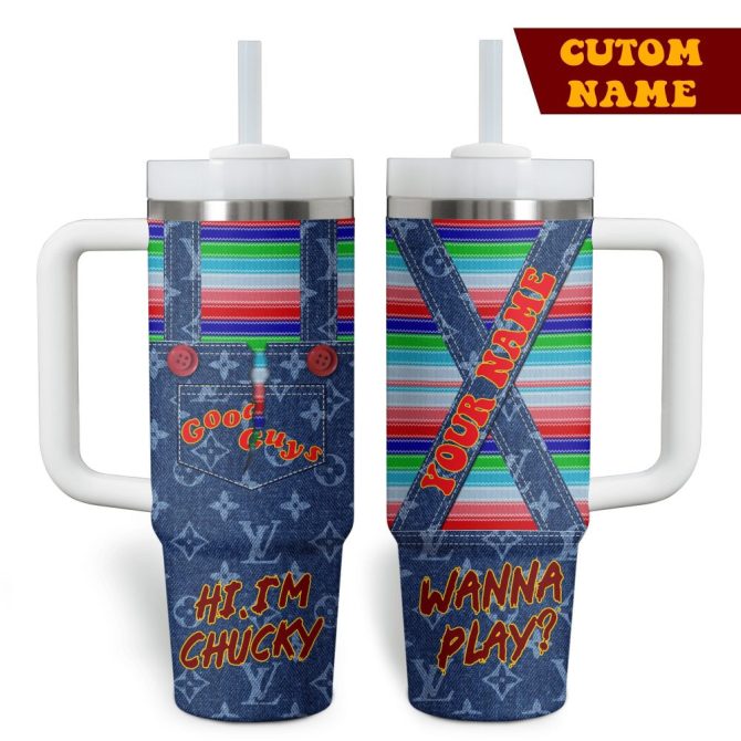 Chucky Movies Custom Stanley Quencher 40Oz Stainless Steel Tumbler With Handle