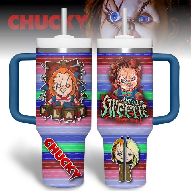 Chucky Tv Series Custom Stanley Quencher 40Oz Stainless Steel Tumbler