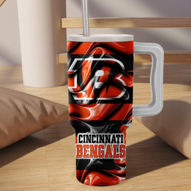 Cincinnati Bengals Nfl Custom Stanley Quencher 40Oz Stainless Steel - Image 3