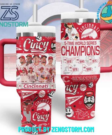 Cincinnati Reds Mlb Custom Stanley Quencher 40Oz Stainless Steel Tumbler With Handle