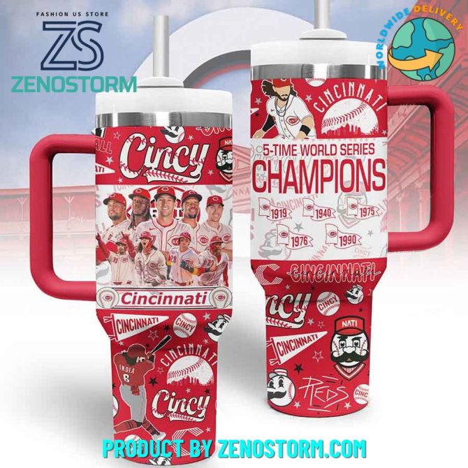 Cincinnati Reds Mlb Custom Stanley Quencher 40Oz Stainless Steel Tumbler With Handle