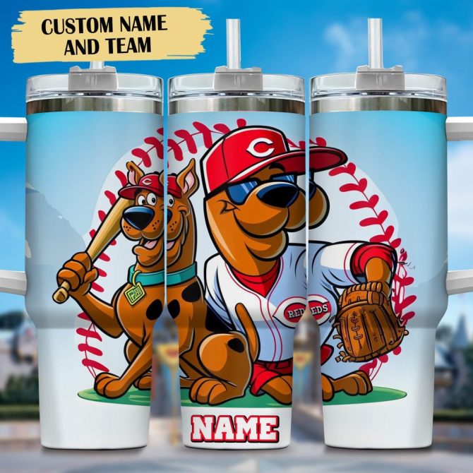 Cincinnati Reds Mlb Custom Stanley Quencher 40Oz Stainless Steel Tumbler With Handle