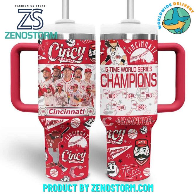 Cincinnati Reds Mlb Custom Stanley Quencher 40Oz Stainless Steel Tumbler With Handle - Image 2